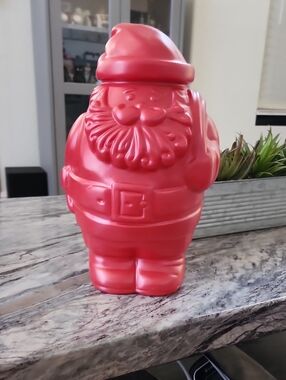 PackerWare Vintage Blow Mold Santa Claus Cookie Jar, 1980s